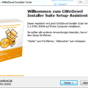 GWeDevel Installer Suite – Setup