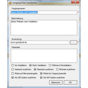 GWeDevel Installer Suite – Installationszusätze